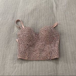 Sequin pink bralette